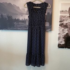 Navy blue with fireflies, mildi dress from J crew